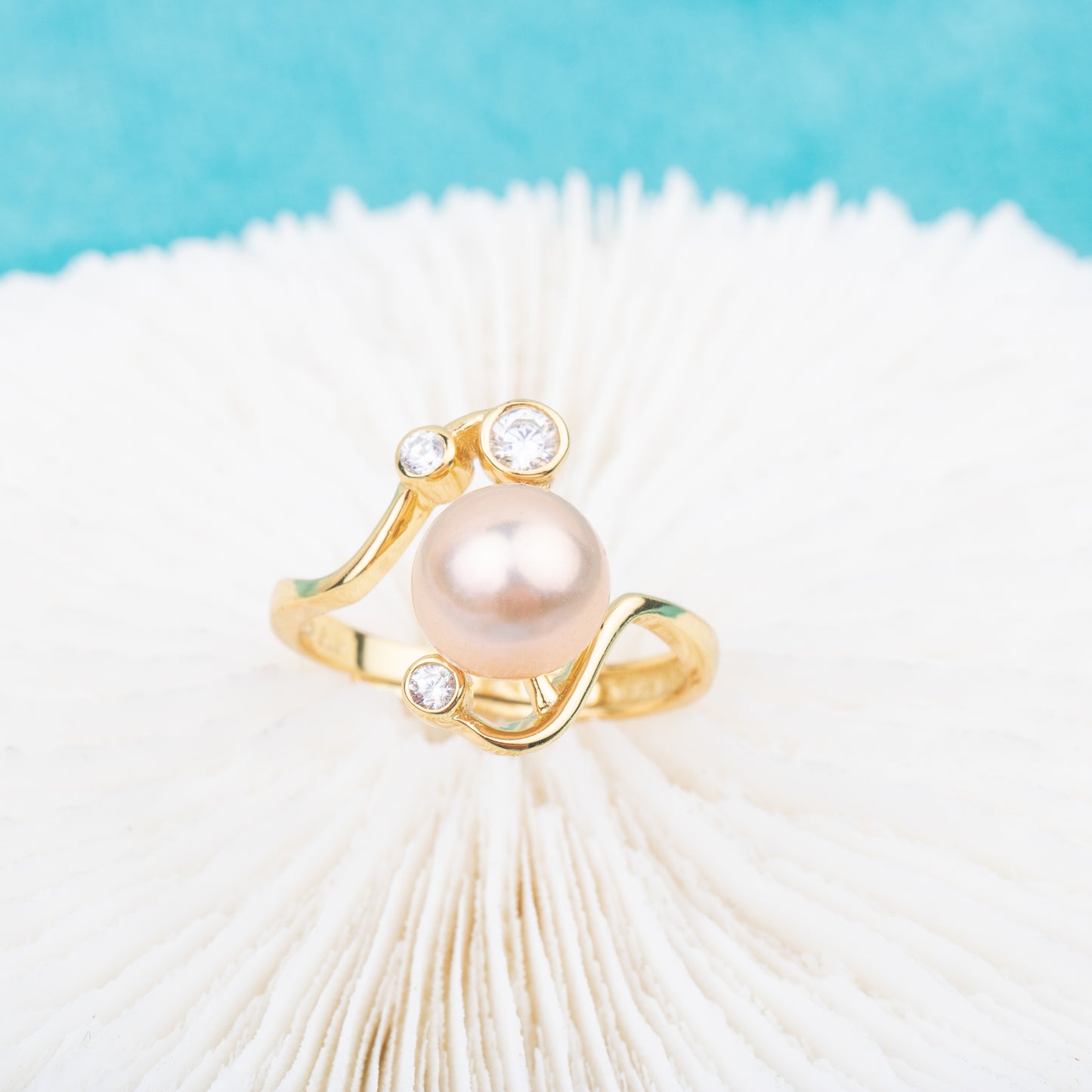r010696 DIY 7-8mm Natural Freshwater pearl Ring accessory 925 sterling silver Adjustable size engagement jewelry ring for women