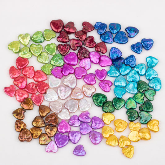 Wholesale 10colors 8-11mm loose freshwater heart shape baroque pearl no hole for pearl party