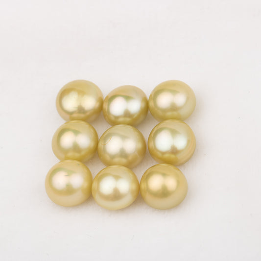 Wholesale 12colors 6-7mm AAA  grade button shape  loose freshwater pearl round shape half hole for pearl party