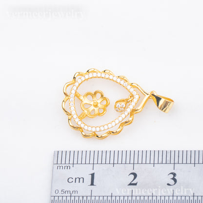 P010912  DIY 7-9mm Natural Freshwater pearl pendant accessory 925 sterling silver engagement jewelry necklace for women