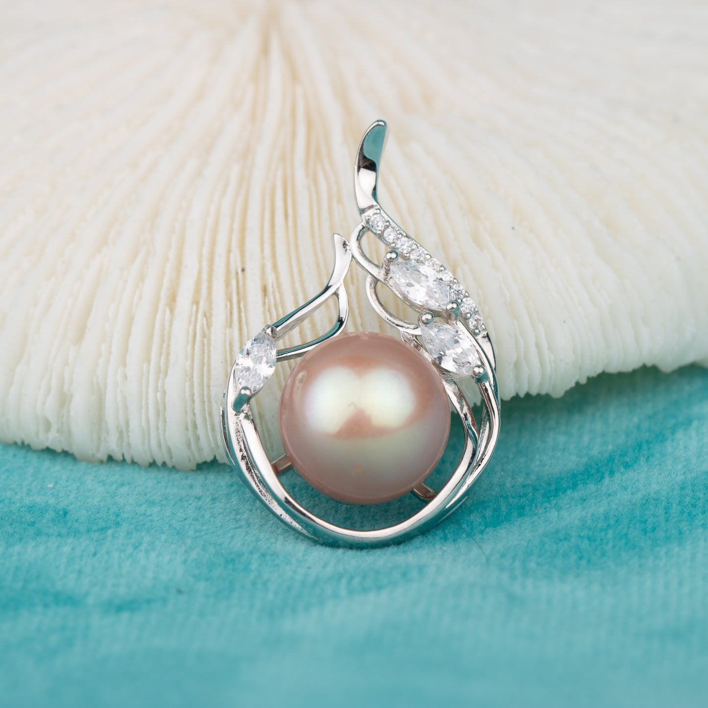 P060703 DIY 8-12mm Natural Freshwater pearl pendant accessory 925 sterling silver engagement jewelry necklace for women