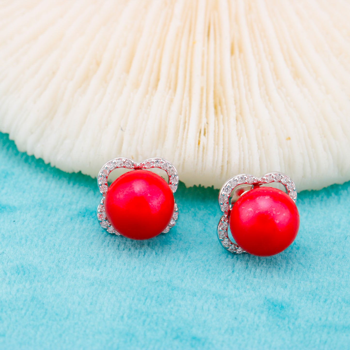 e010868 S925 pearl earring 925 sterling silver DIY 7-8mm Natural Freshwater pearl stud earring for women