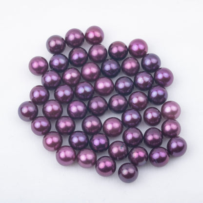 Wholesale 6-8mm AAAA grade loose freshwater pearl round shape no hole bead for pearl party