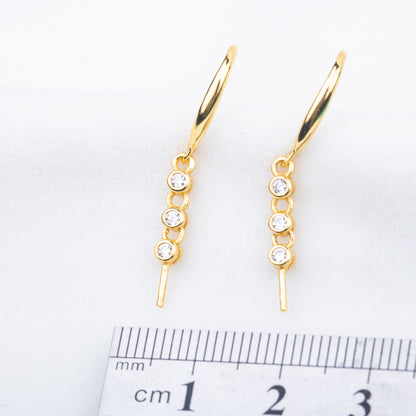 e010716 S925 pearl earring 925 sterling silver DIY 7-8mm Natural Freshwater pearl stud earring for women