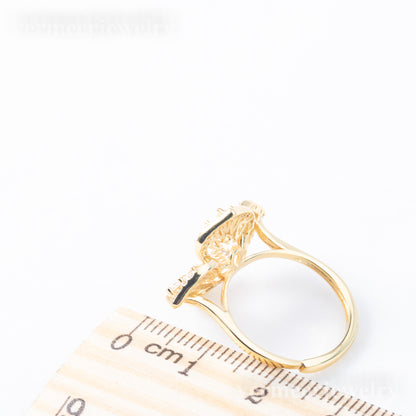 r010878 DIY 6-8mm Natural Freshwater pearl Ring accessory 925 sterling silver Adjustable size engagement jewelry ring for women
