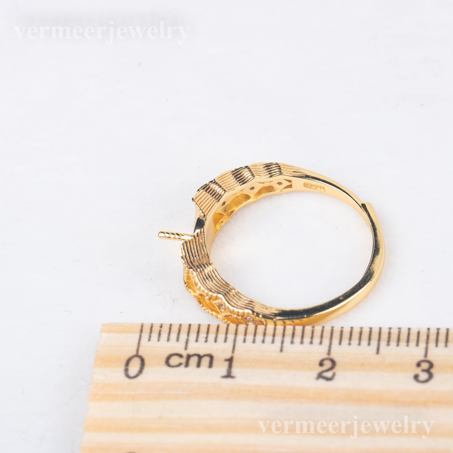 r040825 DIY 7-8mm Natural Freshwater pearl Ring accessory 925 sterling silver Adjustable size engagement jewelry ring for women