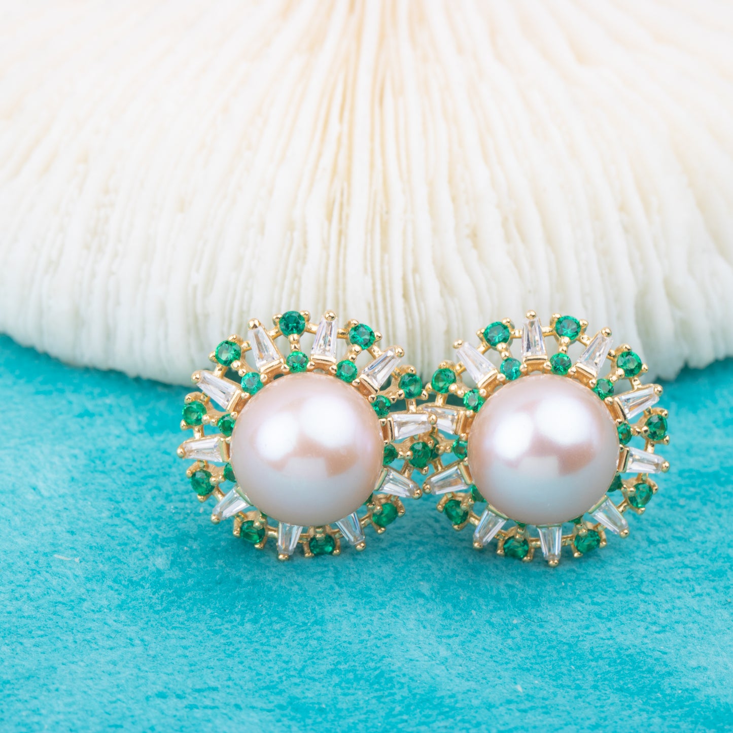 e010789 S925 pearl earring 925 sterling silver DIY 7-8mm Natural Freshwater pearl stud earring for women