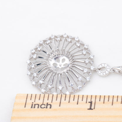 P010980 DIY 6-8mm Natural Freshwater pearl pendant accessory 925 sterling silver engagement jewelry necklace for women