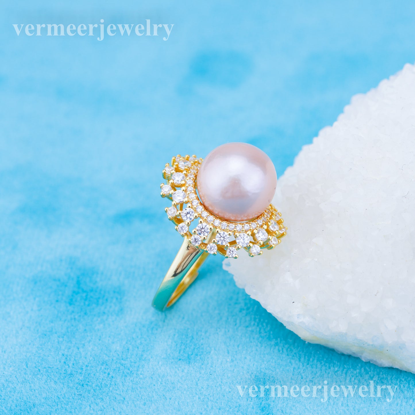 re010928 DIY 9-11mm Natural Freshwater pearl Ring accessory 925 sterling silver Adjustable size engagement ring for women