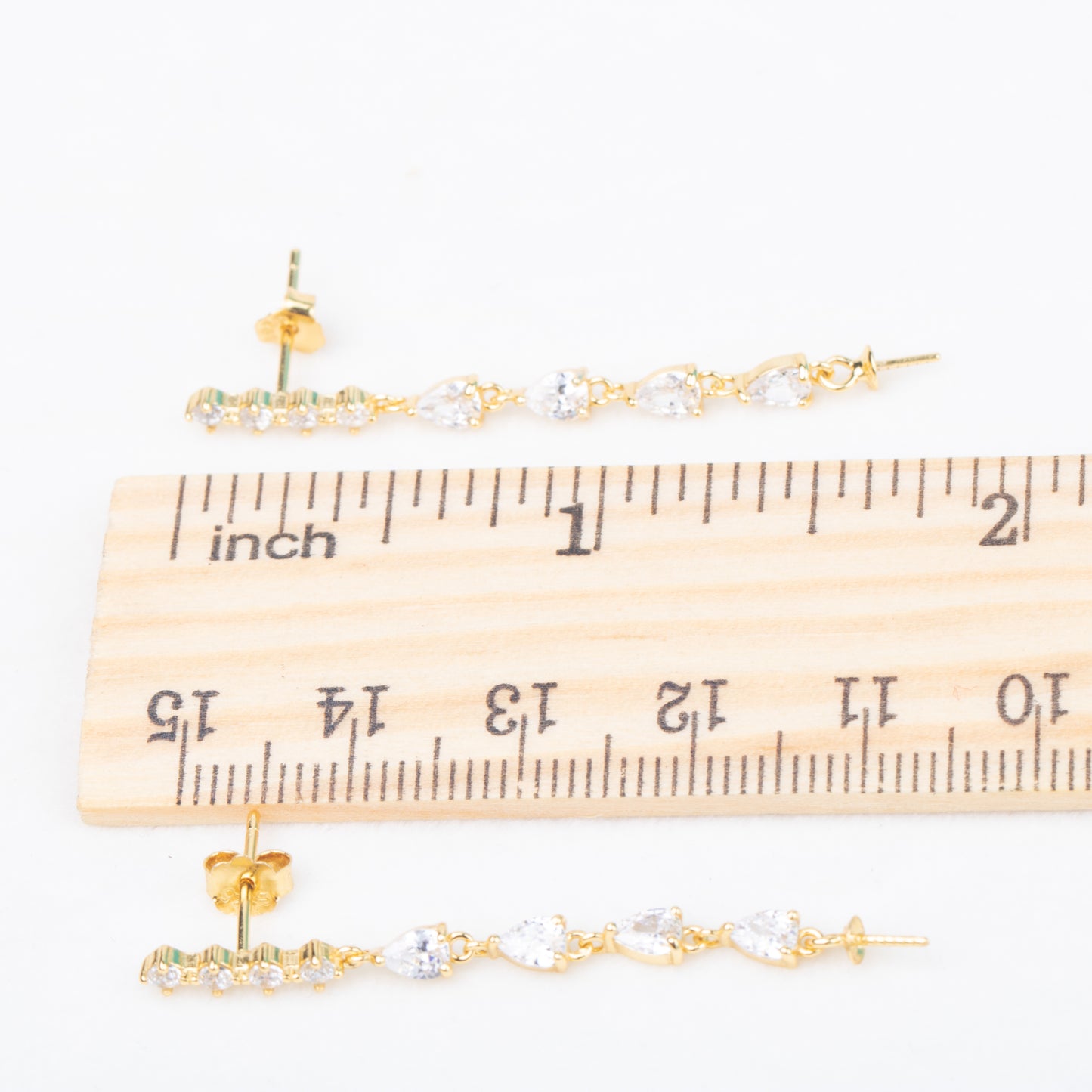 e010818 S925 pearl earring 925 sterling silver DIY 7-8mm Natural Freshwater pearl stud earring for women