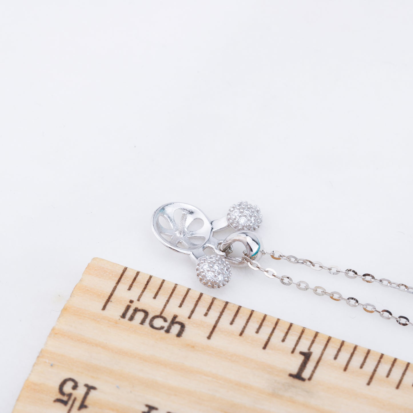 P011002 DIY 6-8mm Natural Freshwater pearl pendant accessory 925 sterling silver engagement jewelry necklace for women