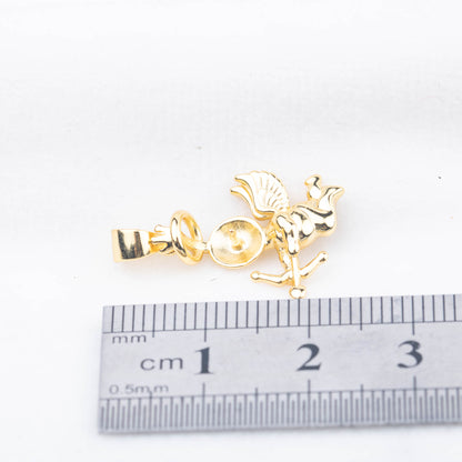 P030928 DIY 7-9mm Natural Freshwater pearl pendant accessory 925 sterling silver engagement jewelry necklace for women