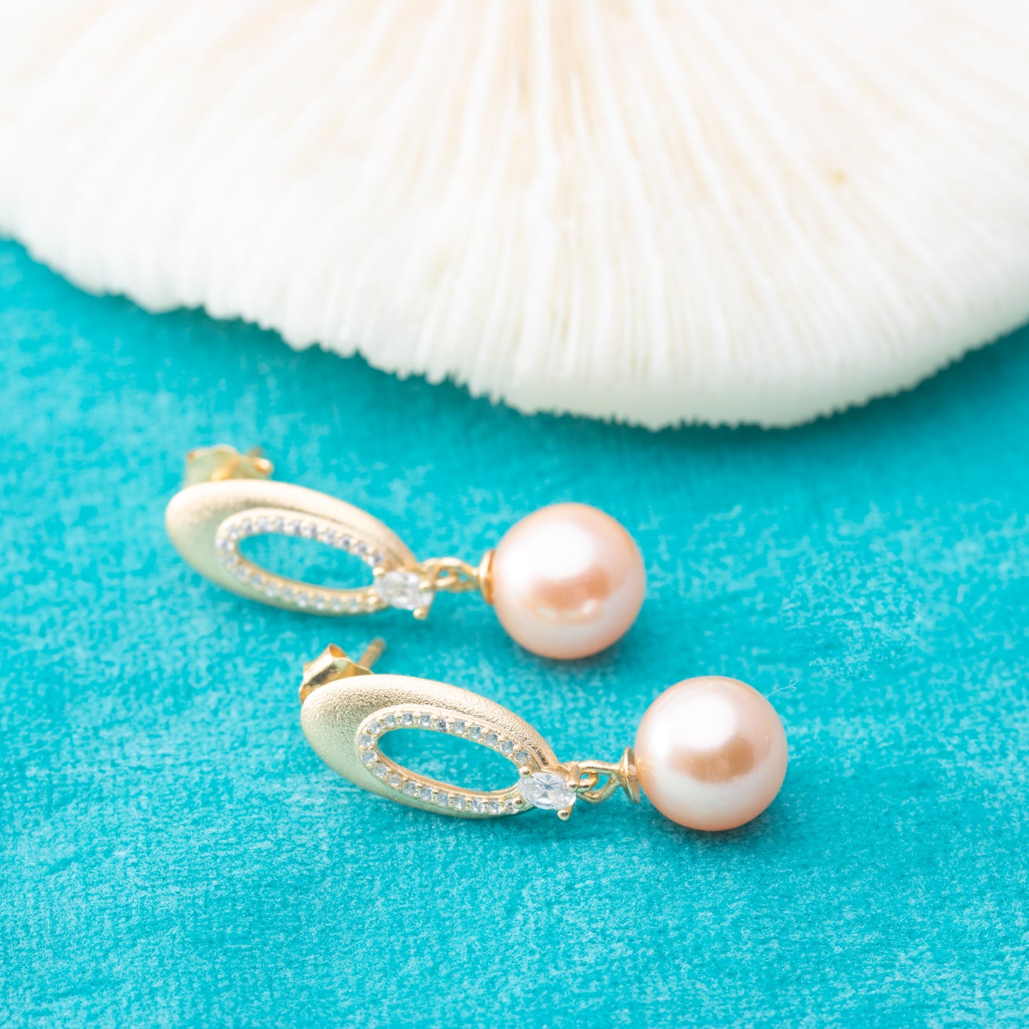 e010827S925 pearl earring 925 sterling silver DIY 7-8mm Natural Freshwater pearl stud earring for women