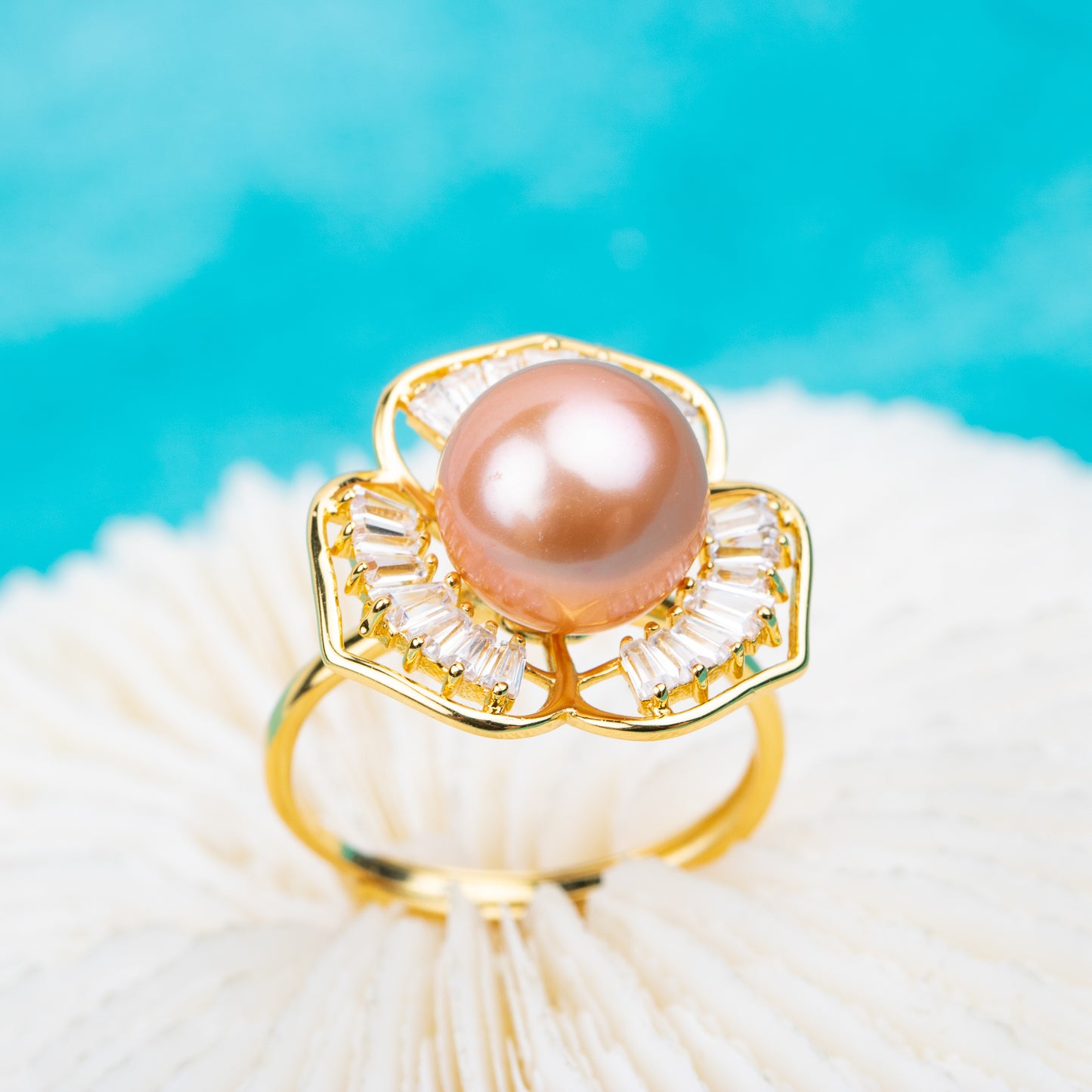 re010726 DIY 9-13mm Natural Freshwater pearl Ring 925 sterling silver Adjustable size engagement jewelry ring for women