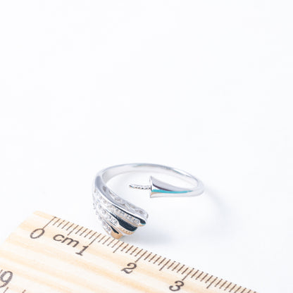 r010875 DIY 6-8mm Natural Freshwater pearl Ring accessory 925 sterling silver Adjustable size engagement jewelry ring for women