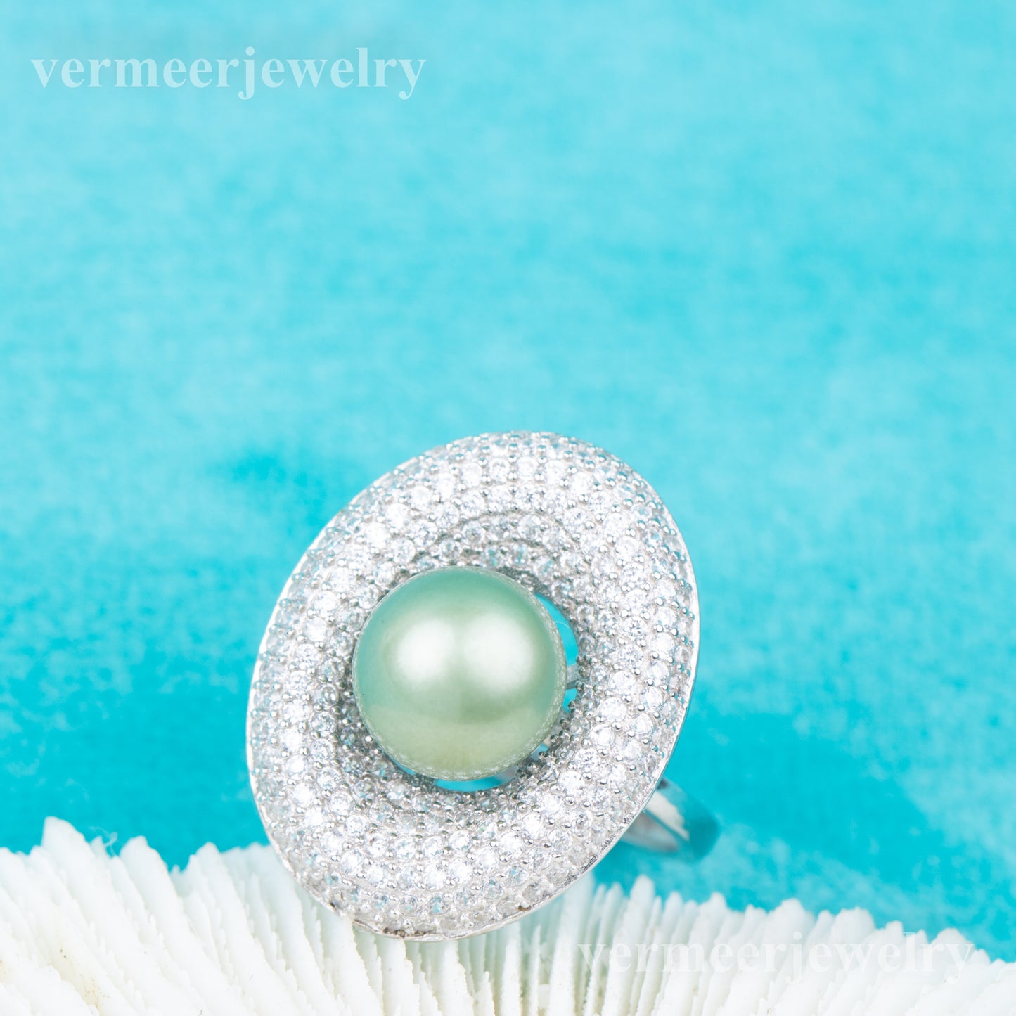 re010854DIY 9-11mm Natural Freshwater pearl Ring accessory 925 sterling silver Adjustable size engagement jewelry ring for women