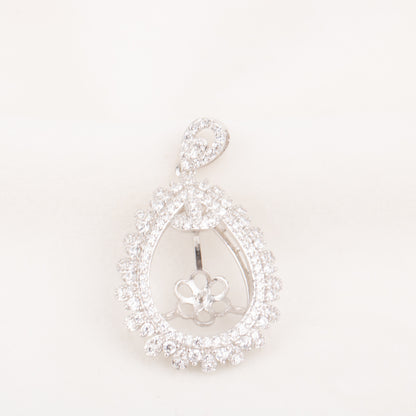 Pe010809 DIY 9-12mm Natural Freshwater pearl pendant accessory 925 sterling silver engagement jewelry necklace for women