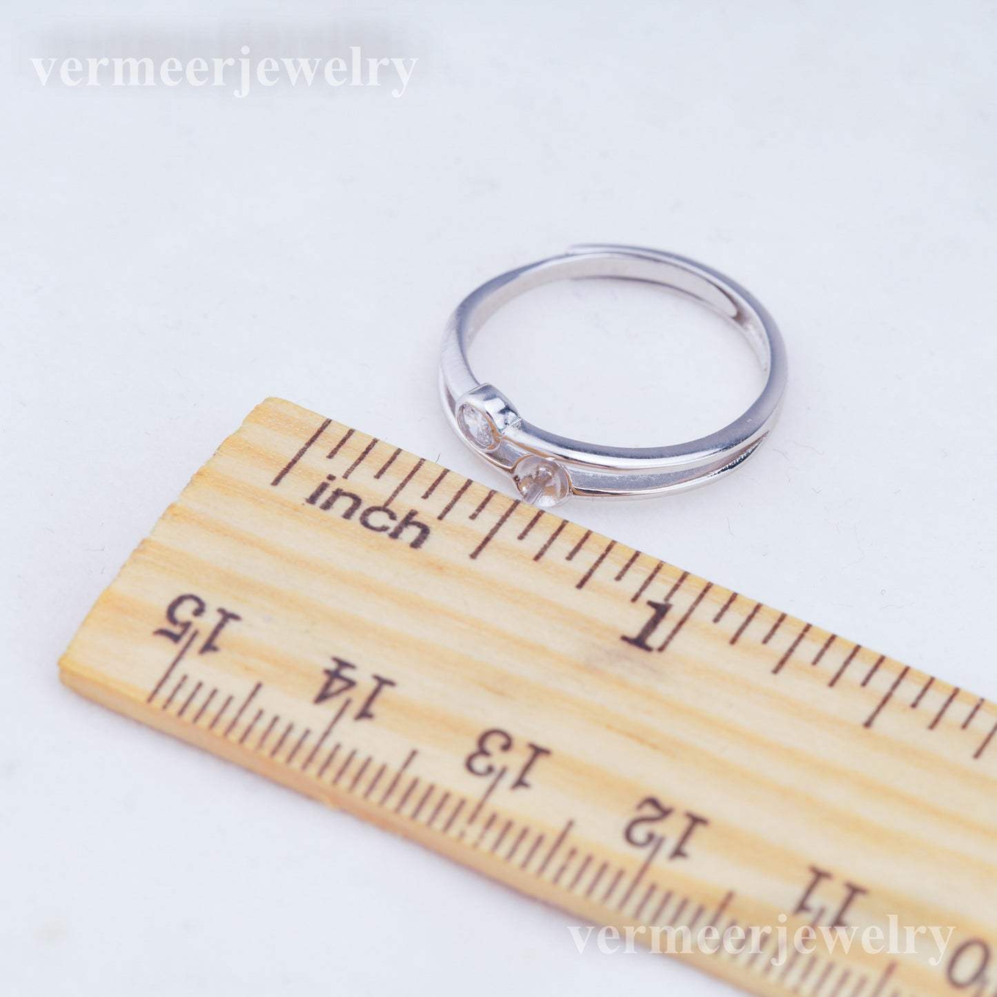 r010919 DIY 6-8mm Natural Freshwater pearl Ring accessory 925 sterling silver Adjustable size engagement jewelry ring for women