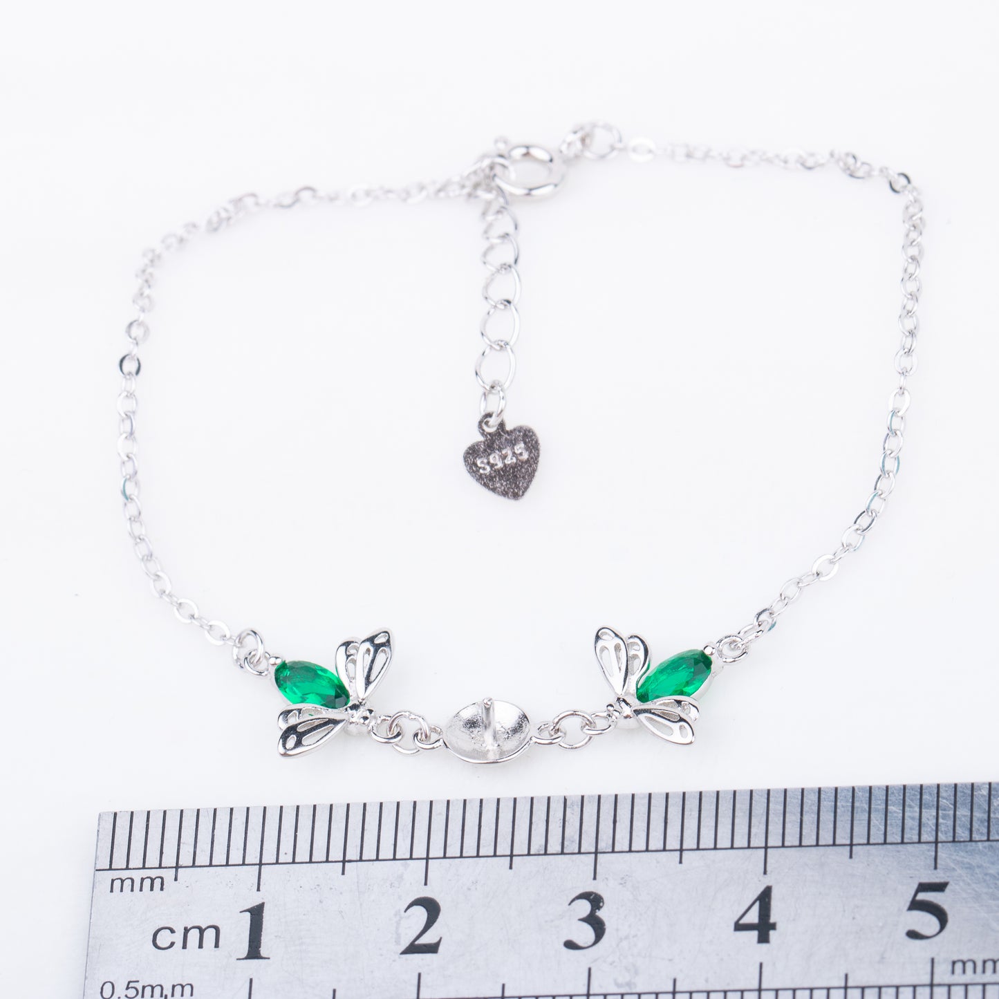 b010194 DIY 7-8mm Natural Freshwater pearl bracelet accessory 925 sterling silver adjustable chain bracelet for women