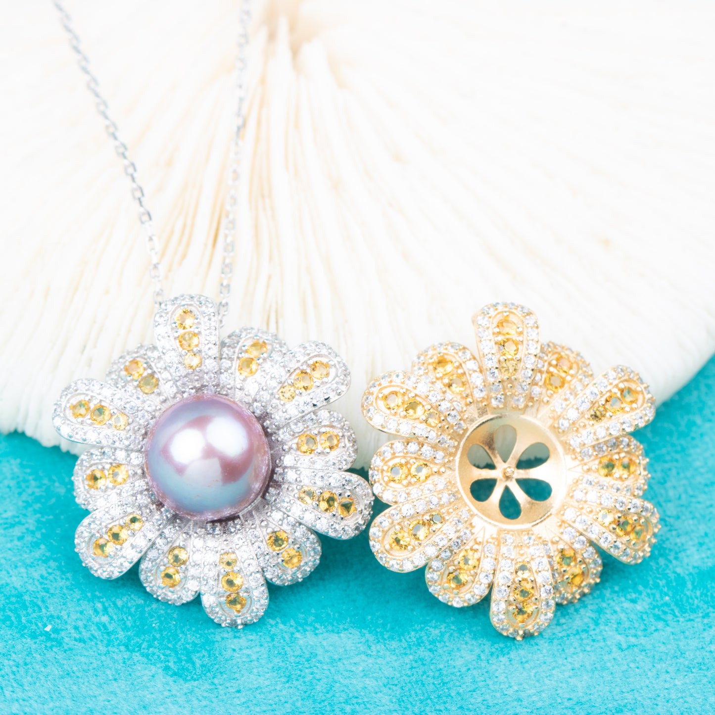 Pe010973 DIY 9-13mm Natural Freshwater pearl pendant accessory 925 sterling silver engagement jewelry necklace for women