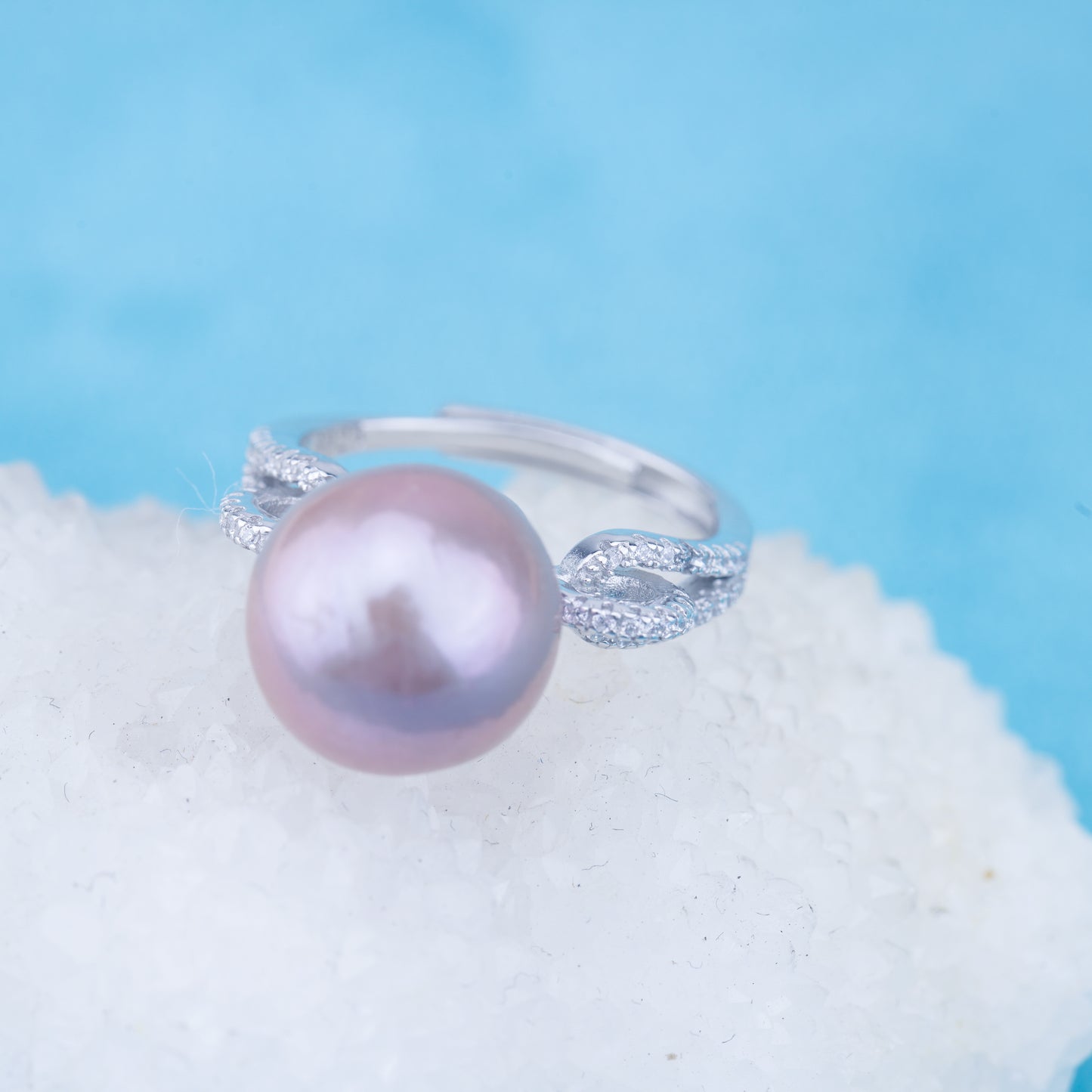 re010945 DIY 9-11mm Natural Freshwater pearl Ring accessory 925 sterling silver Adjustable size engagement ring for women