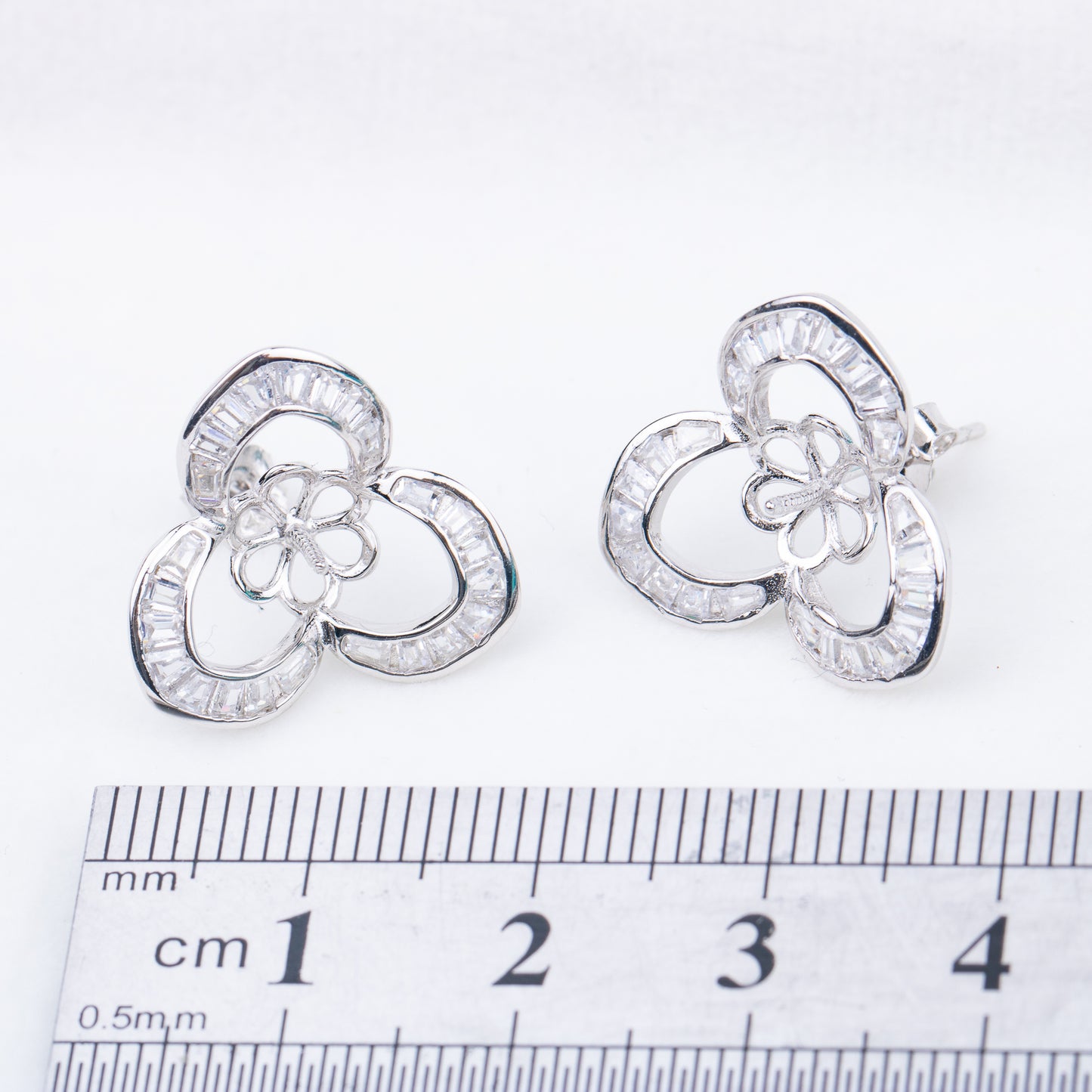 e010708 S925 pearl earring 925 sterling silver DIY 7-8mm Natural Freshwater pearl stud earring for women