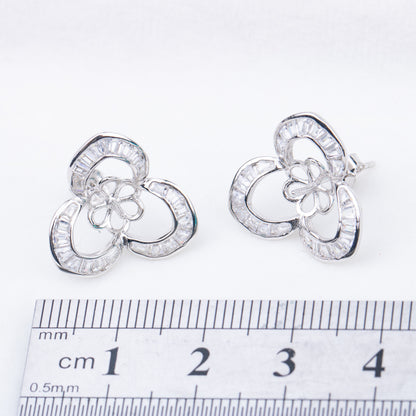 e010708 S925 pearl earring 925 sterling silver DIY 7-8mm Natural Freshwater pearl stud earring for women