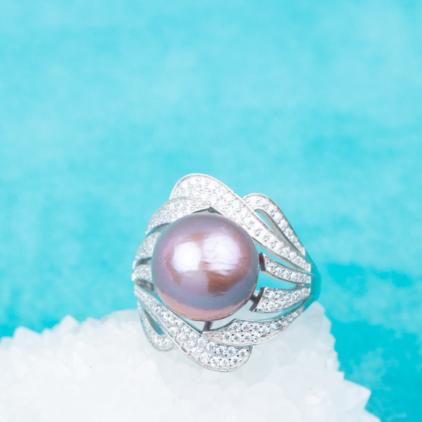 re010853DIY 9-11mm Natural Freshwater pearl Ring accessory 925 sterling silver Adjustable size engagement jewelry ring for women
