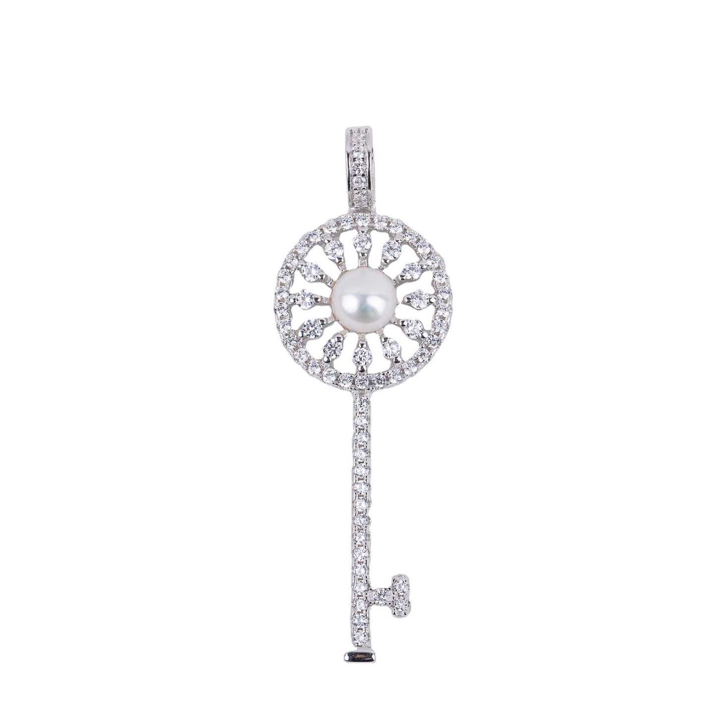 P030529 DIY 7-8mm Natural Freshwater pearl pendant accessory 925 sterling silver engagement jewelry necklace for women