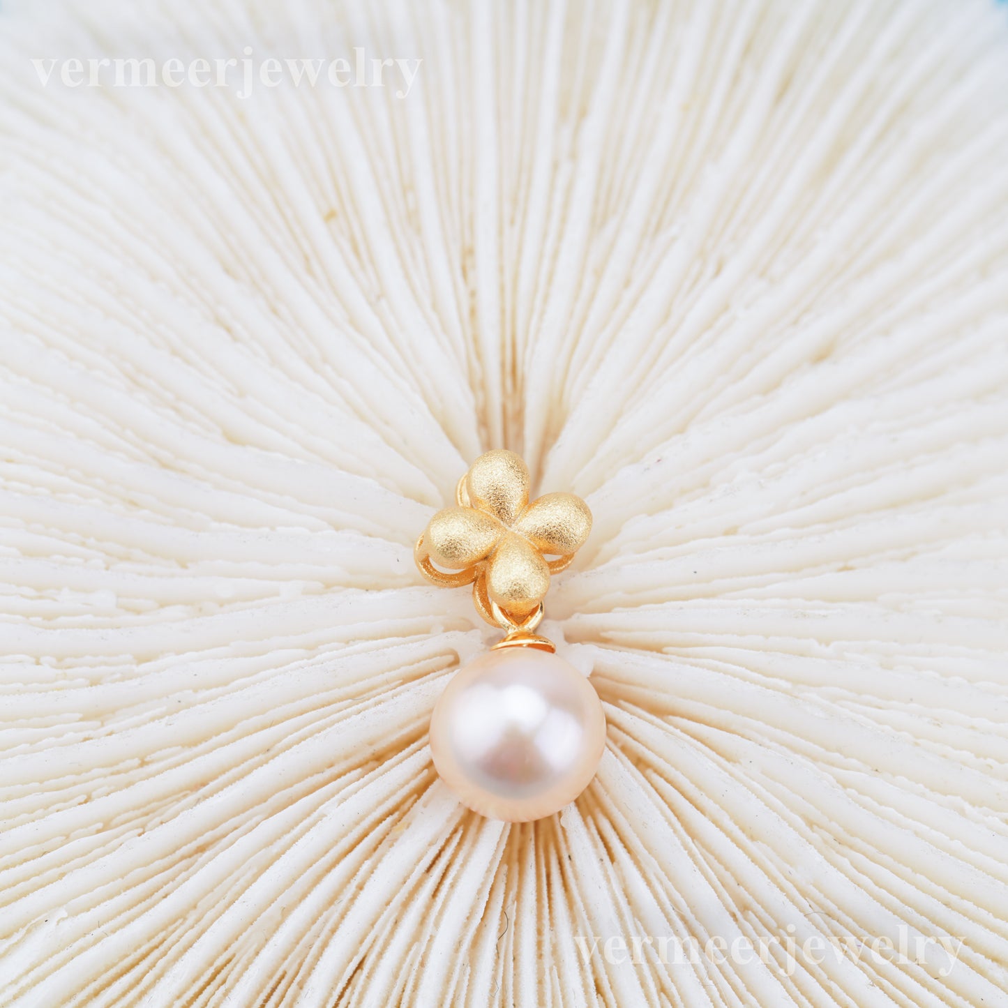 P011031 DIY 6-8mm Natural Freshwater pearl pendant accessory 925 sterling silver engagement jewelry necklace for women