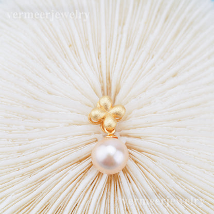 P011031 DIY 6-8mm Natural Freshwater pearl pendant accessory 925 sterling silver engagement jewelry necklace for women