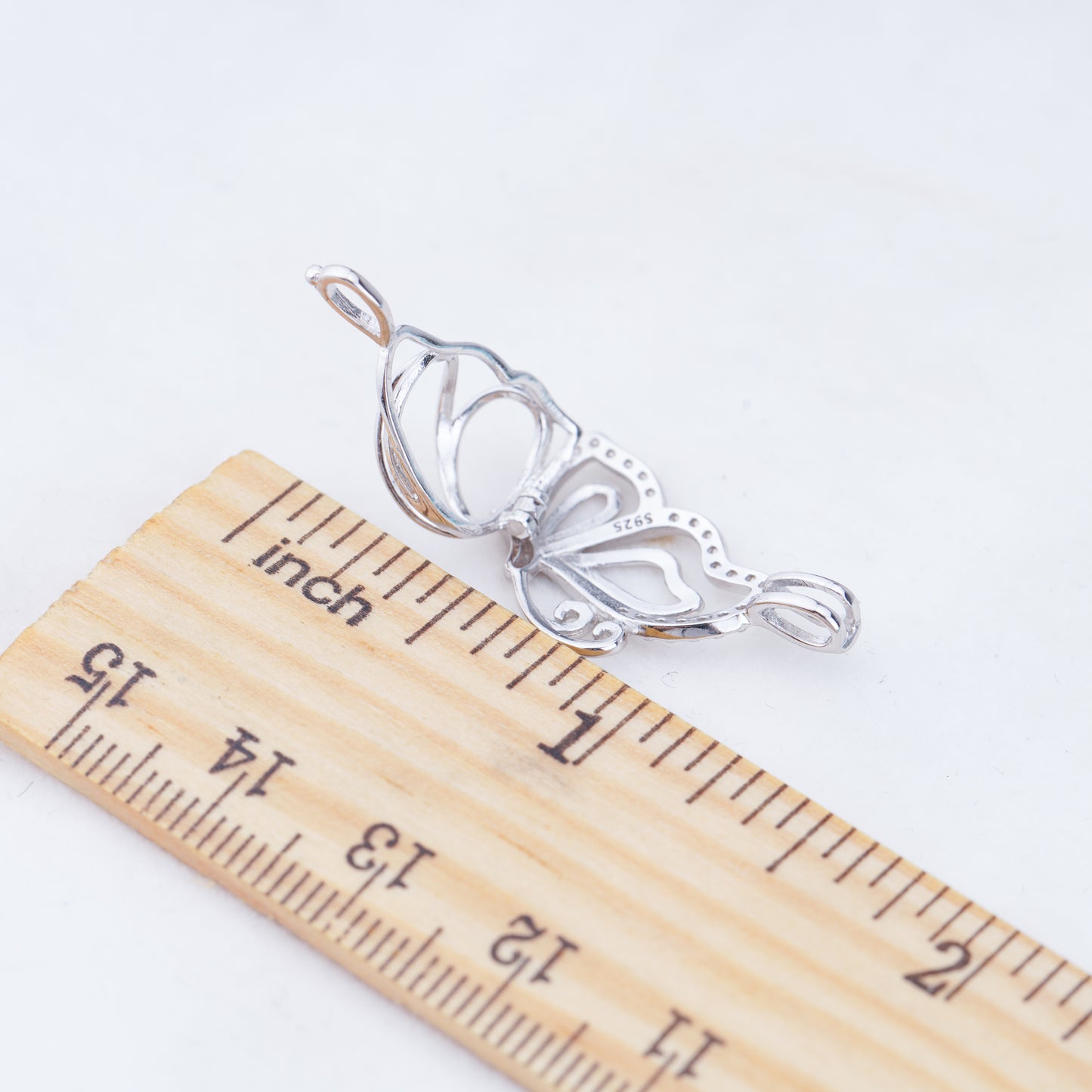 C030126 sterling silver Freshwater pearl cage pendant necklace jewelry locket for pearl party