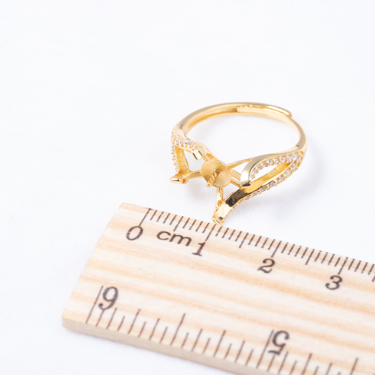 r010894 DIY 6-8mm Natural Freshwater pearl Ring accessory 925 sterling silver Adjustable size engagement jewelry ring for women