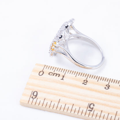 re010902 DIY 9-11mm Natural Freshwater pearl Ring accessory 925 sterling silver Adjustable size engagement ring for women