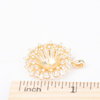 Pe01971  DIY 9-12mm Natural Freshwater pearl pendant accessory 925 sterling silver engagement jewelry necklace for women