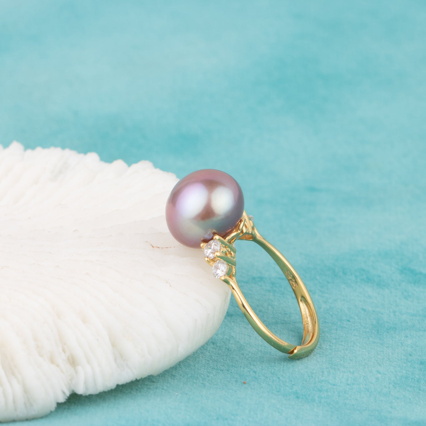 re010662 DIY 9-11mm Natural Freshwater pearl Ring accessory 925 sterling silver Adjustable size engagement ring for women