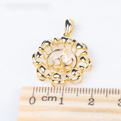 Pe01968  DIY 9-12mm Natural Freshwater pearl pendant accessory 925 sterling silver engagement jewelry necklace for women