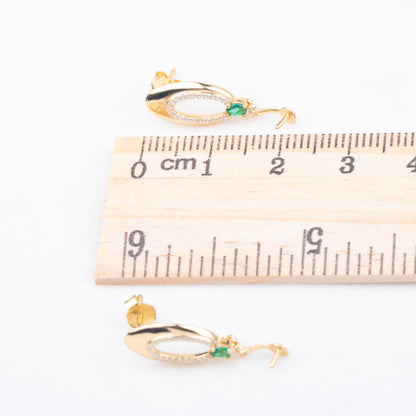 e010778 S925 pearl earring 925 sterling silver DIY 7-8mm Natural Freshwater pearl stud earring for women