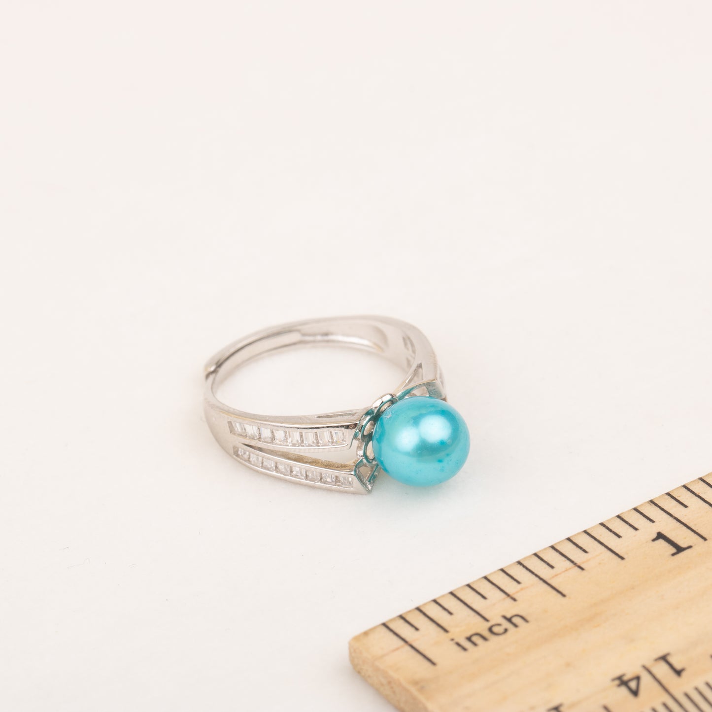 r030592 DIY 7-8mm Natural Freshwater pearl Ring accessory 925 sterling silver Adjustable size engagement jewelry ring for women