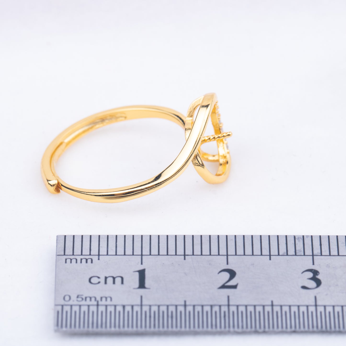 r010759 DIY 7-8mm Natural Freshwater pearl Ring accessory 925 sterling silver Adjustable size engagement jewelry ring for women