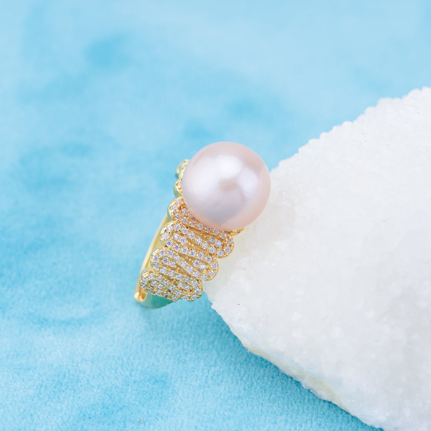 re010942 DIY 9-11mm Natural Freshwater pearl Ring accessory 925 sterling silver Adjustable size engagement ring for women