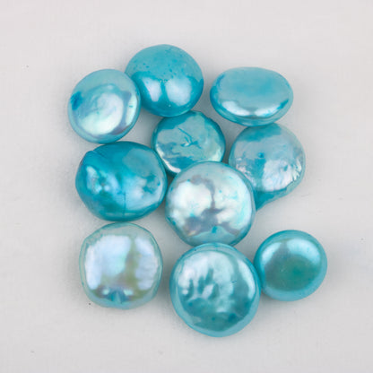 Wholesale 10colors 8-11mm loose freshwater coin shape baroque pearl no hole for pearl party