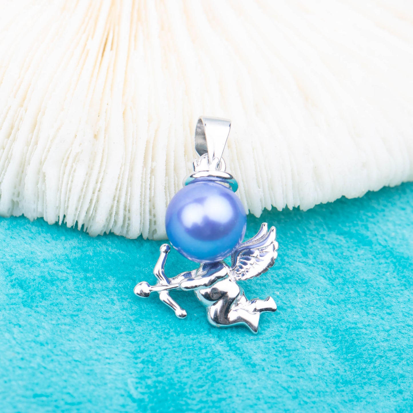 P030928 DIY 7-9mm Natural Freshwater pearl pendant accessory 925 sterling silver engagement jewelry necklace for women