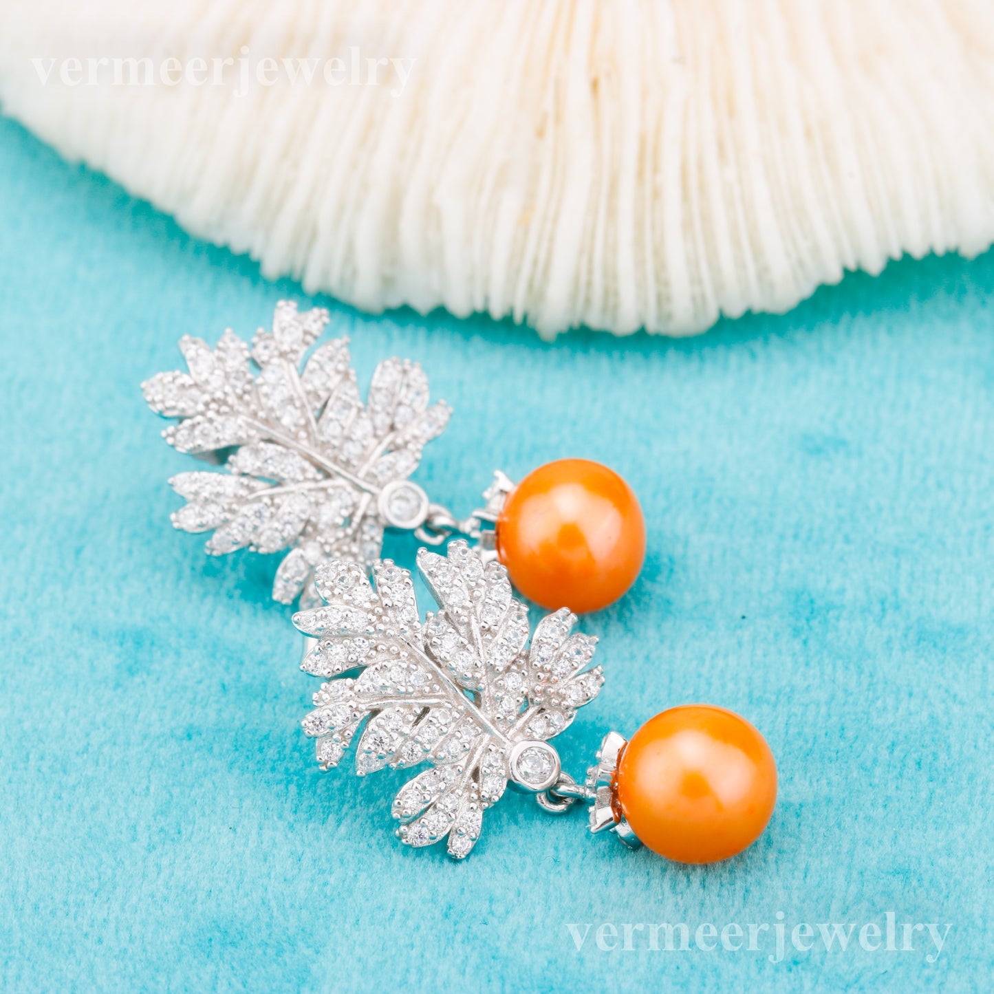 e010863 S925 pearl earring 925 sterling silver DIY 7-8mm Natural Freshwater pearl stud earring for women