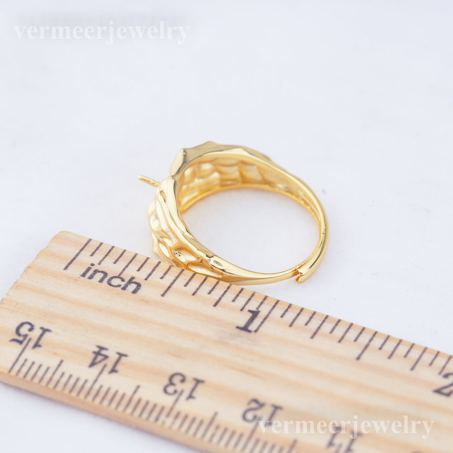 r010965 DIY 6-8mm Natural Freshwater pearl Ring accessory 925 sterling silver Adjustable size engagement jewelry ring for women