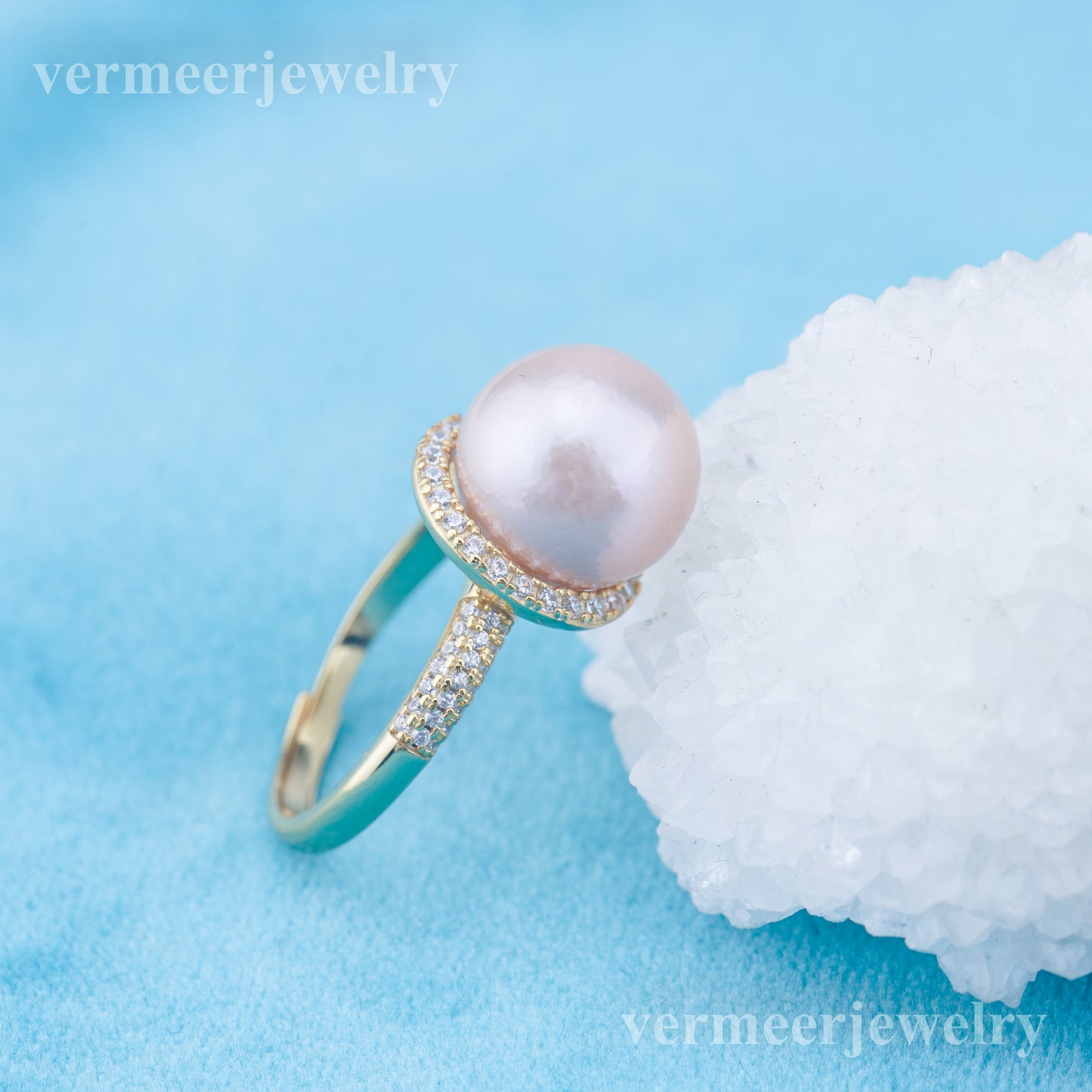 re010951 DIY 9-11mm Natural Freshwater pearl Ring accessory 925 sterling silver Adjustable size engagement ring for women