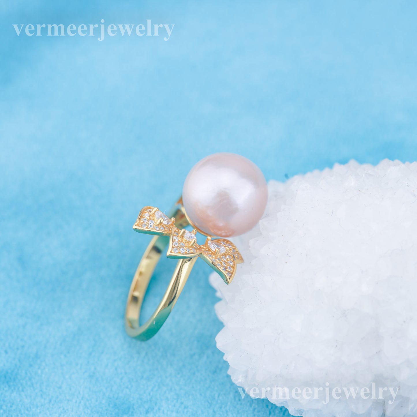 re010953 DIY 9-11mm Natural Freshwater pearl Ring accessory 925 sterling silver Adjustable size engagement ring for women