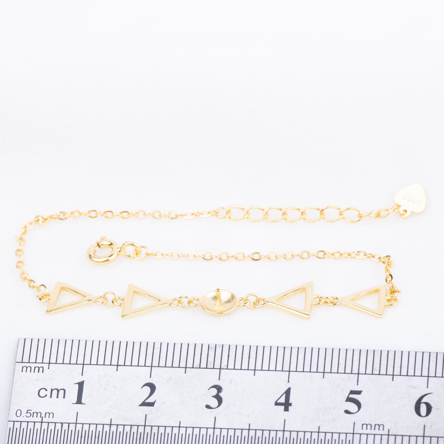 b010179 DIY 7-8mm Natural Freshwater pearl bracelet accessory 925 sterling silver adjustable chain bracelet for women