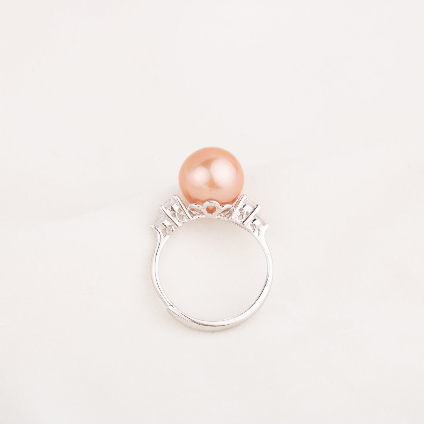 re010662 DIY 9-11mm Natural Freshwater pearl Ring accessory 925 sterling silver Adjustable size engagement ring for women