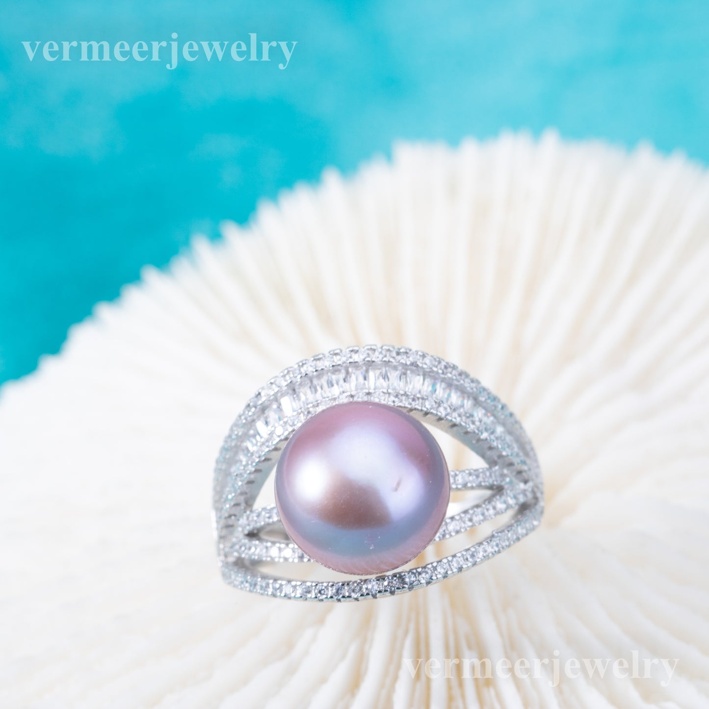 re010881 DIY 9-11mm Natural Freshwater pearl Ring accessory 925 sterling silver Adjustable size engagement ring for women